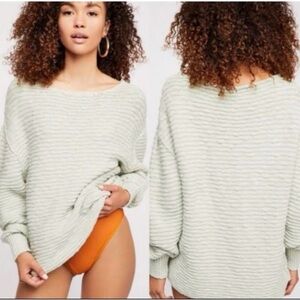 Free People Menace Tunic Sweater NWT moss
